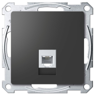 Розетка телефонная 1xRJ11 Merten D-Life Антрацит (в сборе) 