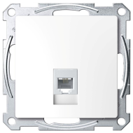 Розетка телефонная 1xRJ11 Merten D-Life Белый лотос (в сборе) 