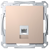 Розетка телефонная 1xRJ11 Merten D-Life Шампань (в сборе) 
