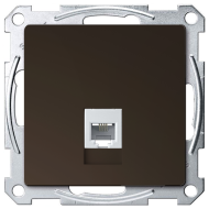 Розетка телефонная 1xRJ11 Merten D-Life Мокко (в сборе) 