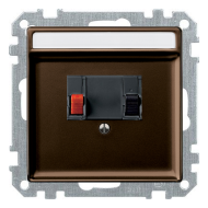 Розетка аккустическая Merten Antique Коричневый (в сборе) 