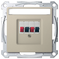 Розетка аккустическая двойная Merten D-Life Сахара (в сборе) 