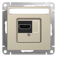 Розетка HDMI Merten D-Life Сахара (в сборе) 