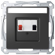 Розетка аккустическая Merten D-Life Антрацит (в сборе) 