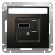 Розетка HDMI Merten D-Life Антрацит (в сборе) 