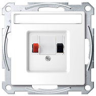 Розетка аккустическая Merten D-Life Белый лотос (в сборе) 