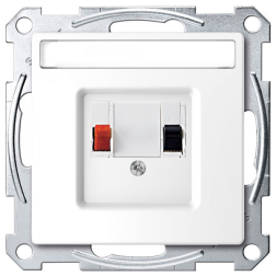 Розетка аккустическая Merten D-Life Белый лотос (в сборе) 