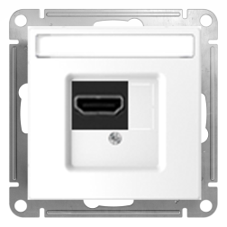 Розетка HDMI Merten D-Life Белый лотос (в сборе) 