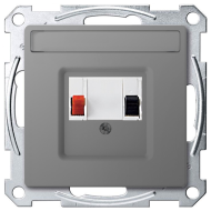 Розетка аккустическая Merten D-Life Нержавеющая сталь (в сборе) 