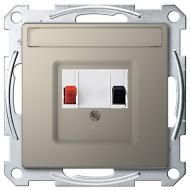 Розетка аккустическая Merten D-Life Никель (в сборе) 