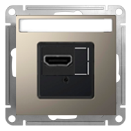 Розетка HDMI Merten D-Life Никель (в сборе) 