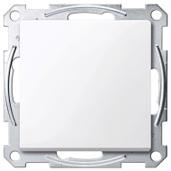 Выключатель одноклавишный Merten M-Pure Активный белый (в сборе) 