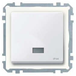 Выключатель с подсветкой IP44 Merten M-Smart Активный белый (в сборе) 