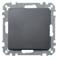 Выключатель одноклавишный Merten M-Plan Антрацит (в сборе) 