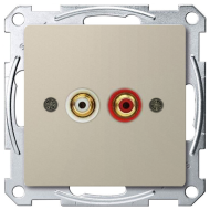 Розетка аудио / видео RCA Merten D-Life Сахара (в сборе) 