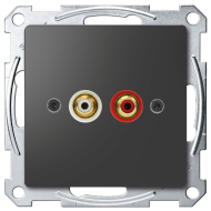 Розетка аудио / видео RCA Merten D-Life Антрацит (в сборе) 