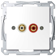 Розетка аудио / видео RCA Merten D-Life Белый лотос (в сборе) 