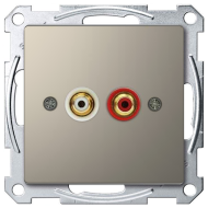 Розетка аудио / видео RCA Merten D-Life Никель (в сборе) 