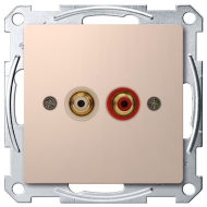 Розетка аудио / видео RCA Merten D-Life Шампань (в сборе) 