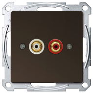Розетка аудио / видео RCA Merten D-Life Мокко (в сборе) 