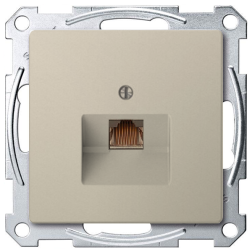 Розетка компьютерная 1xRJ45 UTP 6 категории Merten D-Life Сахара (в сборе) 