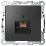 Розетка компьютерная 1xRJ45 UTP 6 категории Merten D-Life Антрацит (в сборе) 
