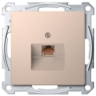 Розетка компьютерная 1xRJ45 UTP 6 категории Merten D-Life Шампань (в сборе) 