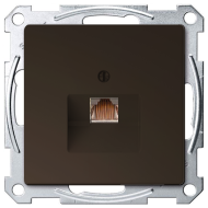 Розетка компьютерная 1xRJ45 UTP 6 категории Merten D-Life Мокко (в сборе) 