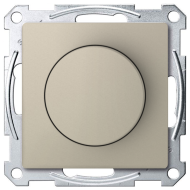 Светорегулятор поворотный 400 Вт Merten D-Life Сахара (в сборе) 