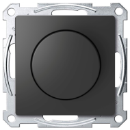 Светорегулятор поворотный 400 Вт Merten D-Life Антрацит (в сборе) 