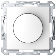 Светорегулятор поворотный 400 Вт Merten D-Life Белый лотос (в сборе) 