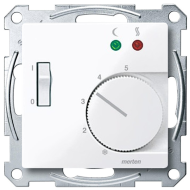 Терморегулятор для теплого пола с внешним датчиком Merten M-Elegance Активный белый (в сборе) 