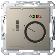 Терморегулятор для теплого пола с внешним датчиком Merten D-Life Никель (в сборе) 