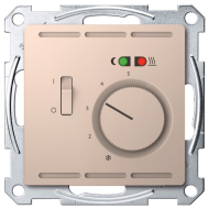 Терморегулятор для теплого пола с внешним датчиком Merten D-Life Шампань (в сборе) 