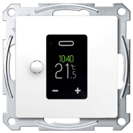 Терморегулятор электронный Merten D-Life Белый лотос (в сборе) 