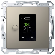 Терморегулятор электронный Merten D-Life Никель (в сборе) 