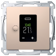 Терморегулятор электронный Merten D-Life Шампань (в сборе) 
