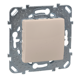 Кнопка (выключатель без фиксации) Schneider Electric Unica Quadro Слоновая кость (в сборе) (бежевый) 