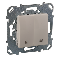 Выключатель для рольставней Schneider Electric Unica Quadro Слоновая кость (в сборе) (бежевый) 