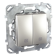 Выключатель для рольставней Schneider Electric Unica Class Алюминий (в сборе) 