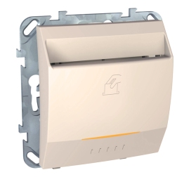 Выключатель карточный Schneider Electric Unica Хамелеон Слоновая кость (в сборе) (бежевый) 