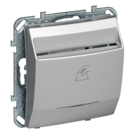 Выключатель карточный Schneider Electric Unica Quadro Алюминий (в сборе) 