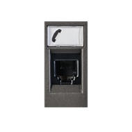 Розетка телефонная 1xRJ11 на 1 модуль ABB Zenit Шампань (в сборе) 