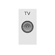 Розетка TV простая на 1 модуль ABB Zenit Белый (в сборе) 