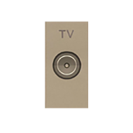 Розетка TV простая на 1 модуль ABB Zenit Шампань (в сборе) 