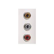 Розетка аудио / видео RCA на 1 модуль ABB Zenit Белый (в сборе) 