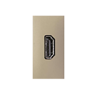 Розетка HDMI на 1 модуль ABB Zenit Шампань (в сборе) 