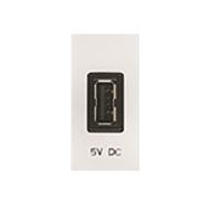 Розетка USB для зарядки устройств на 1 модуль ABB Zenit Белый (в сборе) 