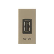 Розетка USB для зарядки устройств на 1 модуль ABB Zenit Шампань (в сборе) 