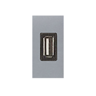 Розетка USB для зарядки устройств на 1 модуль ABB Zenit Серебряный (в сборе) 